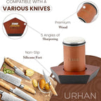 Rolling Knife Sharpener Kit – 5 Magnetic Angles (12, 15, 17, 19 & 22 Degrees) – Diamonds and Ceramic Discs – Durable Knife Sharpening System – Easy to Use at Home – Suitable for Kitchen Knives