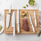 5-Piece Chef Knife Set, Professional Ultra Sharp Kitchen Knives For Cooking High Carbon Stainless Steel, With Ergonomic Handle Design (five)