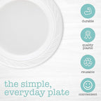 PLASTICPRO 800 Count Disposable 6 Inch White Plastic Dessert Plates