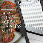 Gramercy Adjustable Mandoline Slicer for Kitchen, Potato Cutter, Vegetable Chopper, Mandolin, Cucumber Slicer- INCLUDING one Pair Cut-Resistant Gloves and Waffle Fry Cutter