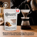 Blackout Coffee Cinnamon French Toast Flavored Ground Coffee – Medium Roast, Smooth Taste, Guilt-Free Indulgence – Freshly Roasted 12oz Pouch, American Made