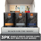 Copper Moon Single Serve Coffee Pods for Keurig K-Cup Brewers, Medium, Strong and Dark Roast, Variety Pack Gift Box with Stargazer, Blast Off and Dark Sky Blend, 36 Count