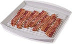 PrepSolutions Microwavable Bacon Grill, White – Nonstick, Easy-Clean Design, 1 Piece (Pack of 6)