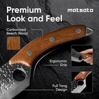 Matsato Chef Knife, Kitchen Japanese Steel Chefs Knife, Meat & Vegetables Cooking And Chopping Chef Knives, Cuchillos De Cocina - Kitchen Gifts, Womens, Dad Gifts for Christmas 4.53 Inches Blade