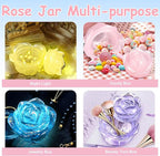 Rose Silicone Mold Large Rose Mold Unique UV Resin Molds Epoxy Resin Molds 3D Storage Jar Silicone Molds for Resin with Lid Valentine's Day Resin Jar Molds
