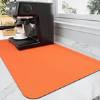 Coffee Mat - Absorbent Hide Stain Rubber Backed Dish Drying Mat for Kitchen Counter - Bar Mats for Countertops Accessories Fit Under Coffee Maker Espresso Machine