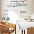 Premium Table Pad Protector Superior Protection from Spills, Scratches & Heat- Reusable Vinyl Table Cloth with Cushion Flannel Backing (52" Round)