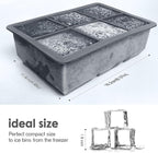 Silicone Ice Cube Trays 3 Pack - Large Size Silicone Ice Cube Molds with Leak Proof Removable Lid Square Ice Cube Tray And BPA Free for Cocktail,Whiskey, Stackable Flexible Ice