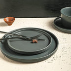 Stone Lain 32 Piece Stoneware Dinnerware Set, Service for 8, Gray Matte
