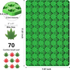 Marijuana Cannabis Hemp Leaf Silicone Molds with 70 Cavities Shaped for Pot Chocolate Candy Gummy, with Baking Scraper