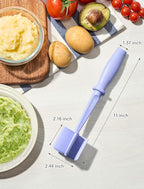 Premium Heat Resistant Masher and Smasher for Hamburger, Ground Turkey and More, Nylon Tool and Meat Fork, Mix Chopper