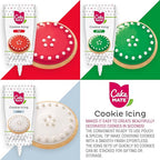 Cake Mate Christmas Decorating Kit – Red & Green Decorating Sugar (2.25 oz), White, Red & Green Cookie Icing Pouches (7 oz), Jingle Mix Non Pareil (2.1 oz) – Holiday Cookie, Cake, Cupcake & Dessert