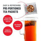 Tiesta Tea - Chunky Watermelon Cold Brew, Loose Leaf, Sweet Watermelon Herbal Tea, Non-Caffeinated, Cold Brew Packets, Makes 64 oz Per Bag (Pack of 10)