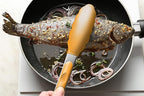 9-Inch & 12-Inch Premium Stainless Steel Food Tongs, Orange Silicone BPA Free Non-Stick BBQ Cooking Grilling Locking Kitchen Tong