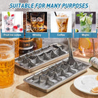 5 Pcs 18 Slot Stainless Steel Ice Cube Maker and Tray Ice Cube Tray for Bars Kitchens Levers Remove Cubes Easy Removal Metal Food Grade Freezer Molds for Food Juice Dishwasher Safe