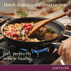 Anolon Advanced Home Hard Anodized Nonstick Sauce Pan/Saucepan with Straining and Lid, 2 Quart (2 Qt Straining Saucepan, Moonstone)
