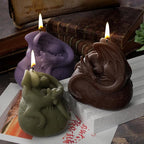 Flying Stone Dragon Animal Cylinder Candle & Resin Mold - Resin Casting Silicone Molds for Home Decor & Candle Making Wave Spiral Mold
