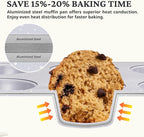 BRONYPRO 2-Pack Jumbo Ceramic Muffin Pans, 6-Cup Nonstick Aluminized Steel Cupcake Pans, Healthy Non-Toxic Ceramic Coating Muffin tin, Oven Safe to 500°F, Cream