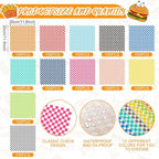 Fulmoon 1200 Sheets Waxed Deli Paper Sheets Sandwich Wrap 12 x 12 Inch Plaid Checkered Sandwich Liners, Food Basket Liner Deli Wrap Wax Paper for Wrapping Bread BBQ Picnic