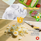 Nbippiooiwip 3-In-1egg Slicer For Hard Boiled Eggs,egg slicer 3 ways, grape cutter, Egg Slicer Kitchen Gadget, Fit Strawberry,Apple,Banana,Cherry,Tomato,grape,White