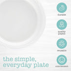 PLASTICPRO 400 Count Disposable 10 Inch White Plastic Dinner Plates Extra Large