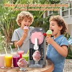 Slushie Machine No Ice Needed: Soft Serve Ice Cream Machine,Slushy Machine for Home with 6 Preset Programs, Quiet Operation, LED Display, Auto-Clean,Perfect for Milkshakes, Margarita Smoothie, Frappés