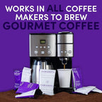 Sarasota Coffee Ground Packets | Low Acid Dark Roast Ground Coffee Packs | European French Roast | Mold Free Singles Packets | Individual Coffee Pouches for 12 Cups Maker | 2 Ounce Bags, 36 Count