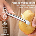 Ultra Sharp Vegetable Peeler for Kitchen - 10-Year No-Rust Fruit & Veggie Peeler, Potato Peeler Hand, Premium Stainless Steel I-Peeler for Apple, Carrot, Cucumber