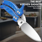 Kitchen Shears Heavy Duty Poultry Shears Meat Cutting Dishwasher Safe and Stainless Food Kitchen Scissors for Chicken Turkey Thanksgiving,Blue