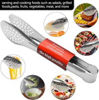 6 Pack Buffet Tongs,Stainless Steel Serving Tongs Serving Utensils 7Inch,9Inch,12Inch