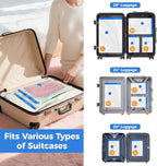 10 Pack Travel Vacuum Storage Bags with USB Electric Pump, Combo Space Saver Vacuum Seal Bags for Clothing Travel Vaccine Sealed Storage Bag for Blankets Clothes Comforters Luggage, Clear