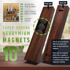 Premium 10 Inch (Small Size) Dark Walnut Wood Magnetic Knife Holder – Professional Wooden Magnetic Knife Strip - Space-Saving Knife Rack/Knife Bar With Powerful Magnetic Pull Force (Upgraded Version)