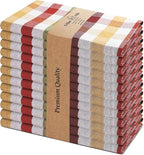 Urban Villa Harvest Cloth Dinner Napkin Set of 6 20x20 inches Fall Checks 100% Cotton Highly Absorbent Durable Reusable Washable Ideal for Farmhouse Thanksgiving Fall Everyday Use Table Napkins