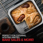 8x8 Foil Pans (10 Pack) 8 Inch Square Aluminum Pans - Foil Pans - Disposable Food Containers Great for Baking Cake, Cooking, Heating, Storing, Prepping Food