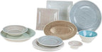 Carlisle FoodService Products Grove Reusable Plastic Plate Square Plate with Rim for Home and Restaurant, Melamine, 10.5 Inches, Aqua, (Pack of 12)