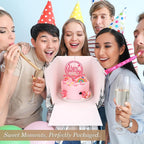 Cakebon Cake Boxes with Boards - 12 Inch Round Cake Drum Silver - Box With Window for Birthdays, Weddings and Parties (1pc Each, 2pcs Total)