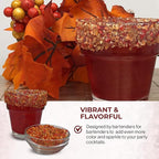 Snowy River Thanksgiving, Cocktail & Margarita Sugar Rimmer - Vibrant Naturally Colored Sugar for Cocktail Rimming, Baking & Decorating, Medium Crystal - 8oz