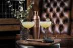 Mint & Mortar Cocktail Shaker Set, 7-Piece Bartender Kit with Stand, 24oz Martini Shaker Bottle Stainless Steel Bar Tools, Home Bar Accessories Drink Mixer, Barware Gift Set - Brushed Copper