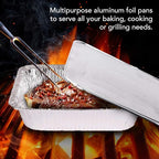 Foil Pans with Lids - 9x13 Aluminum Pans with Covers - 150 Foil Pans and 150 Foil Lids - Disposable Food Containers Great for Baking, Cooking, Heating, Storing, Prepping Food