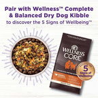 Wellness Bowl Boosters, Dog Food Topper for Small, Medium, & Large Breeds, Grain Free, Natural, Freeze Dried, Skin & Coat Health Chicken, 4 Ounce Bag (Pack of 1)