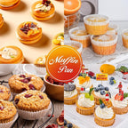 6 Cups Silicone Muffin Pans for Baking with Metal Frame, Egg Bite Molds, Cupcake Pans Regular Size, Muffin Tins Easy to Pop Nonstick Non Toxic Bakeware for Oven Dishwasher Safe