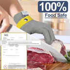 Dowellife Comfortable ANSI A9 Cut Resistant Glove Food Grade, Mesh Metal Kithcen Glove for Chef Oyster Shucking Mandoline Knife Butcher Meat Cutting(Medium-3 Pcs)