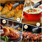 Meat Thermometer Digital Instant Read Food Thermometer for Cooking, Waterproof Kitchen Thermometers with Backlight, Magnet, Auto-Rotating, BBQ Thermometer for Grill Smoker Oil Fry Candy Thermometer