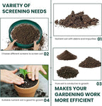 Soil Sifter, 3PCS Soil Sifter Set for Gardening, Stainless Steel Sifter（1/2", 1/4", and 1/8"）