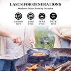 Alva Black Angus 9.5 & 11” Carbon Steel Frying Pan Set – Naturally Nonstick, PFAS-Free & Toxin-Free, Oven & Induction Safe, Chef-Grade Heat Control, Built to Last a Lifetime, Designed in Belgium