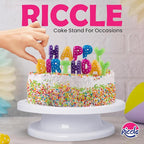 Riccle 88 pcs Cake Decorating Kit with Blue Cake Turntable - Includes 50 Disposable + 2 Reusable Piping Bags and Tips Set, 24 Icing Piping Tips, 2 Spatulas, 3 Icing Comb Scraper (Black)