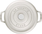 Staub Cast Iron 2.75-qt Round Cocotte - White Truffle, Made in France