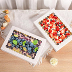 8 Pcs Cookie Boxes,14x10x2.5 Inch Large Bakery Boxes with Window for Pies Chocolate Strawberries Muffins Donuts Pastry Dessert Christmas(Brown) (White, 14 * 10 * 2.5inch/8pcs)