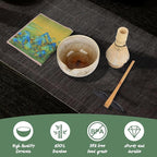Matcha Whisk Set, 7Pcs Matcha Set Kit include Matcha Bowl, Matcha Whisk and Holder, Bamboo Scoop, Scoop Rest, Sifter and Tea Towel, Matcha Whisk and Bowl Set for Matcha Lovers and Beginers