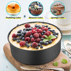 LIANYU 8 Inch Cake Pans Set for Baking, Round Cake Mold of 3, Nonstick Stainless Steel Baking Pan Tin, Non-toxic Coating, Straight Side & 3 Inch Deep, Sturdy & Rust Resistant